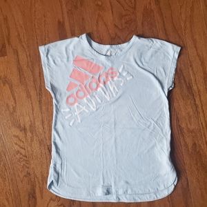 Adidas cap sleeve girls shirt L size 14
